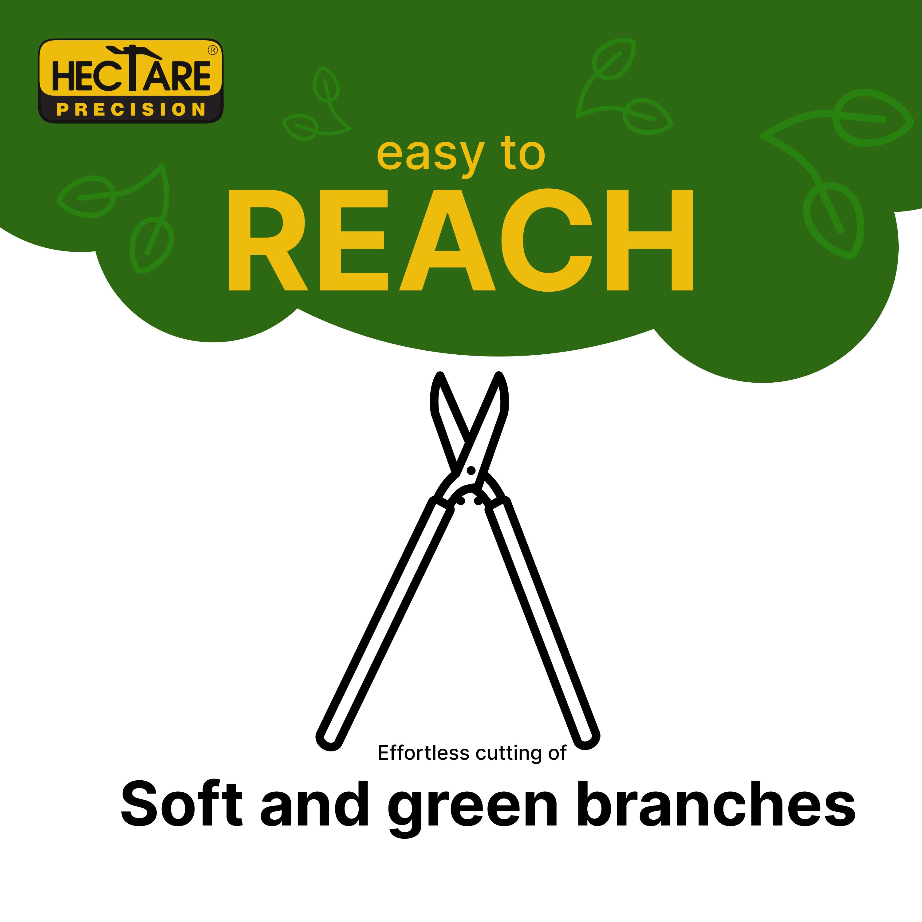 Hectare Precision Bypass Lopper | Heavy Duty Tree Branch Cutter | 35 mm Cutting Capacity Tree Trimmer