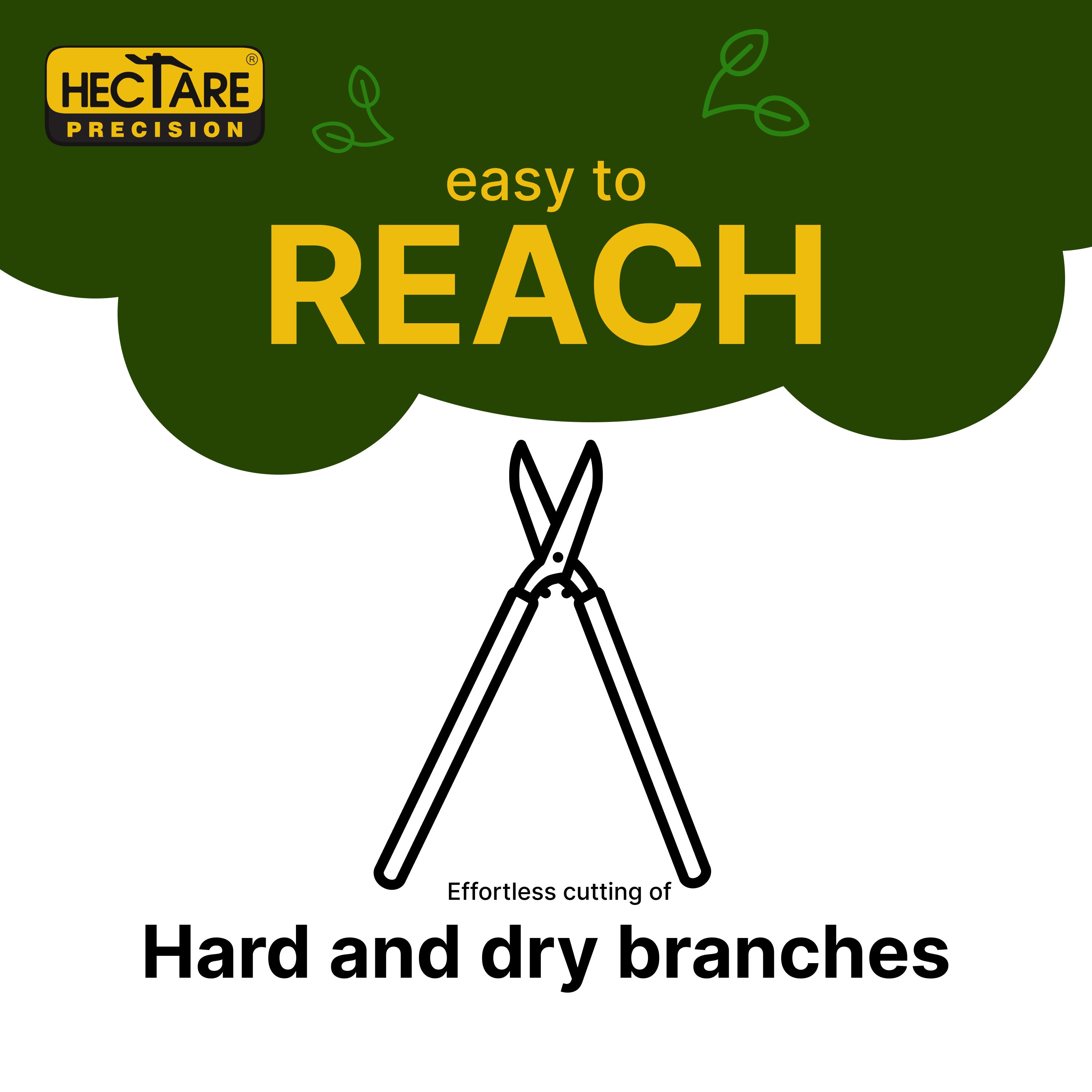 Hectare Precision Bypass Lopper | Heavy Duty Tree Branch Cutter | 35 mm Cutting Capacity Tree Trimmer