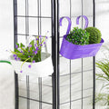 Set of two Oval Railing Metal Planter Large