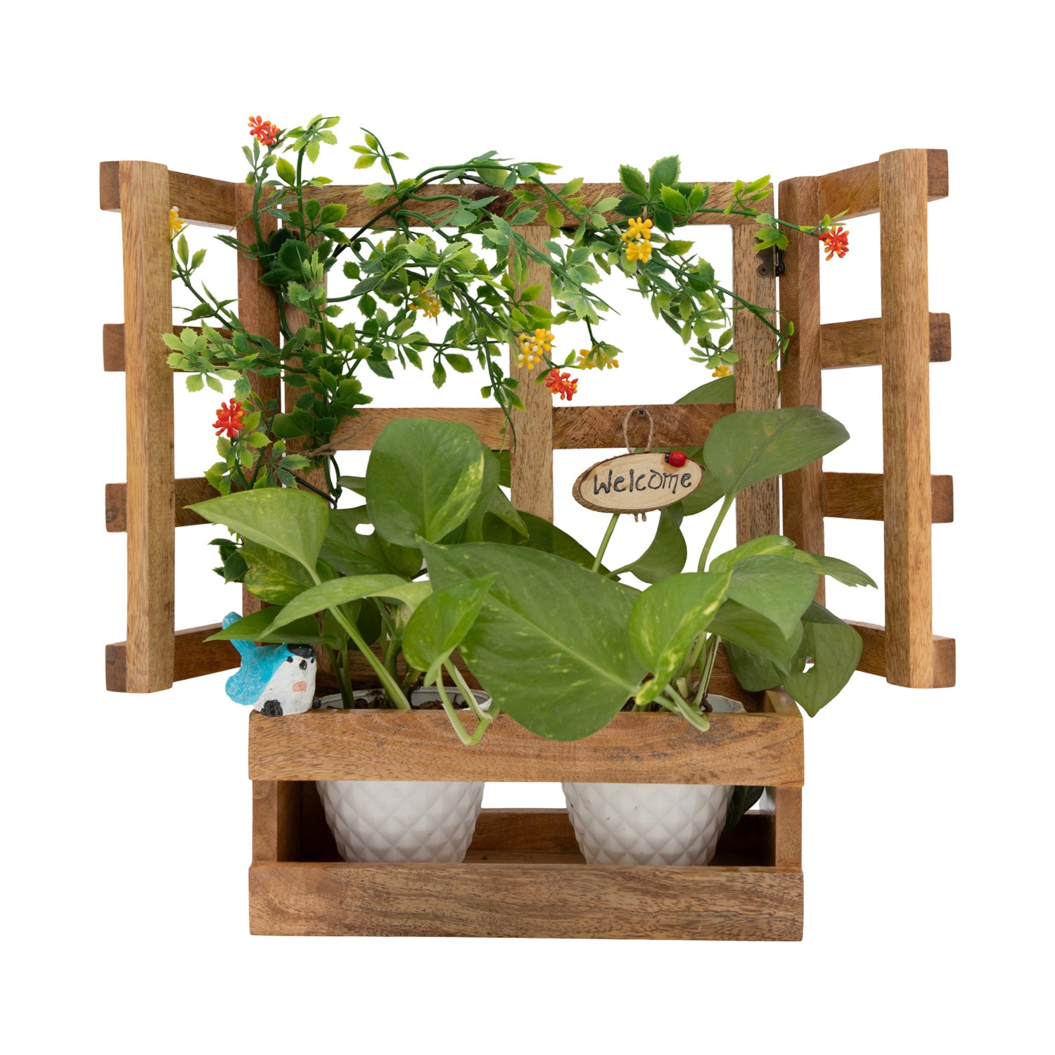 Hanging Window Wooden Planter-myBageecha