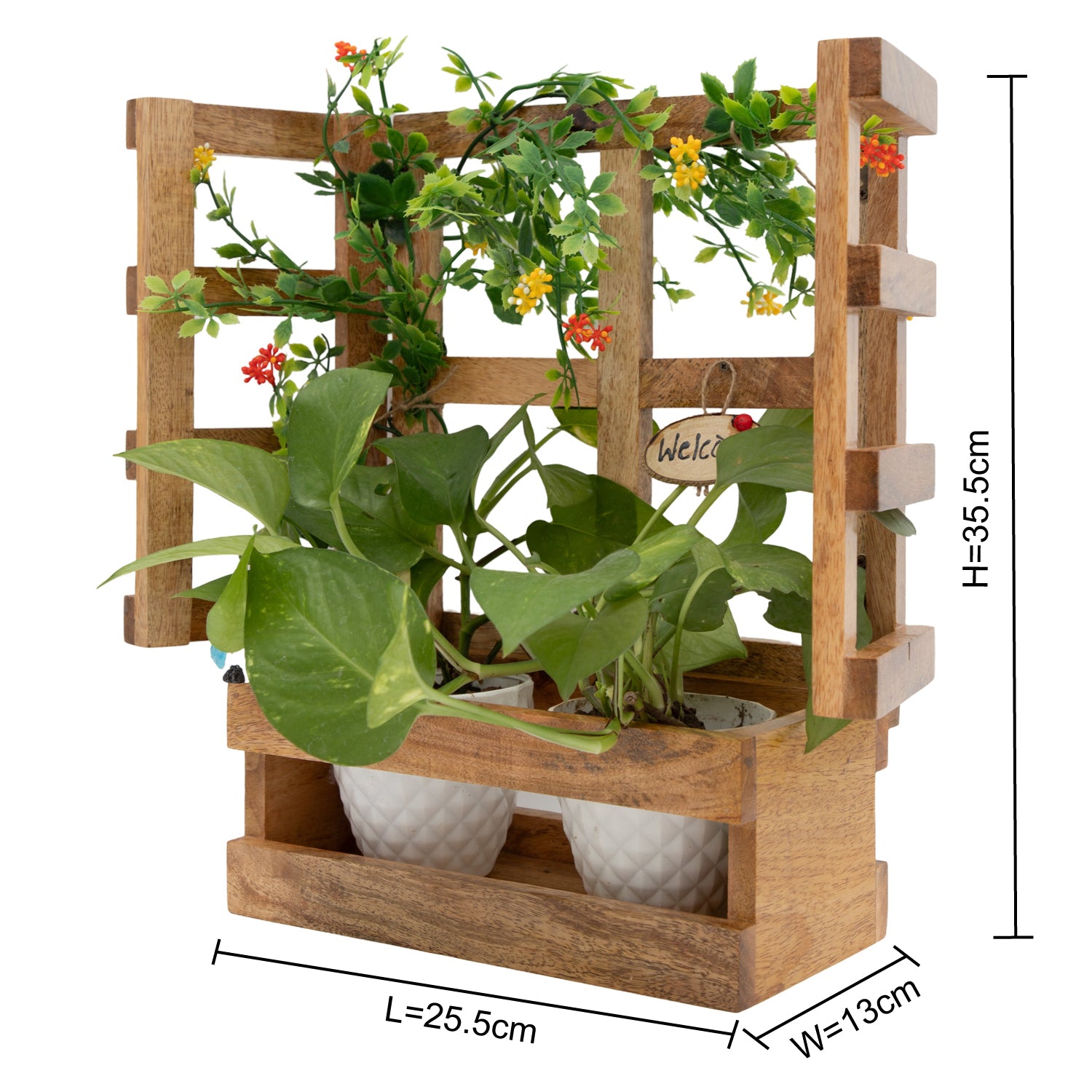 Hanging Window Wooden Planter