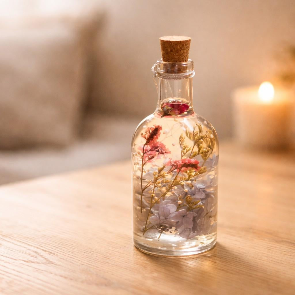Close-up of Hushed Caprice Preserved Flower Tabletop by myBageecha – soft pastel preserved blooms in gentle tones.