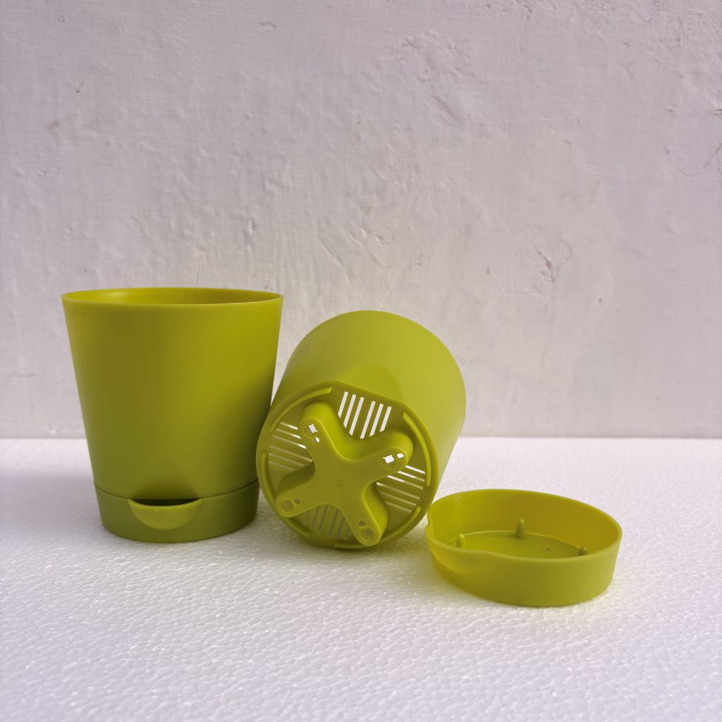 Krish 10  Green Self Watering Planter-Set of 4 -myBageecha
