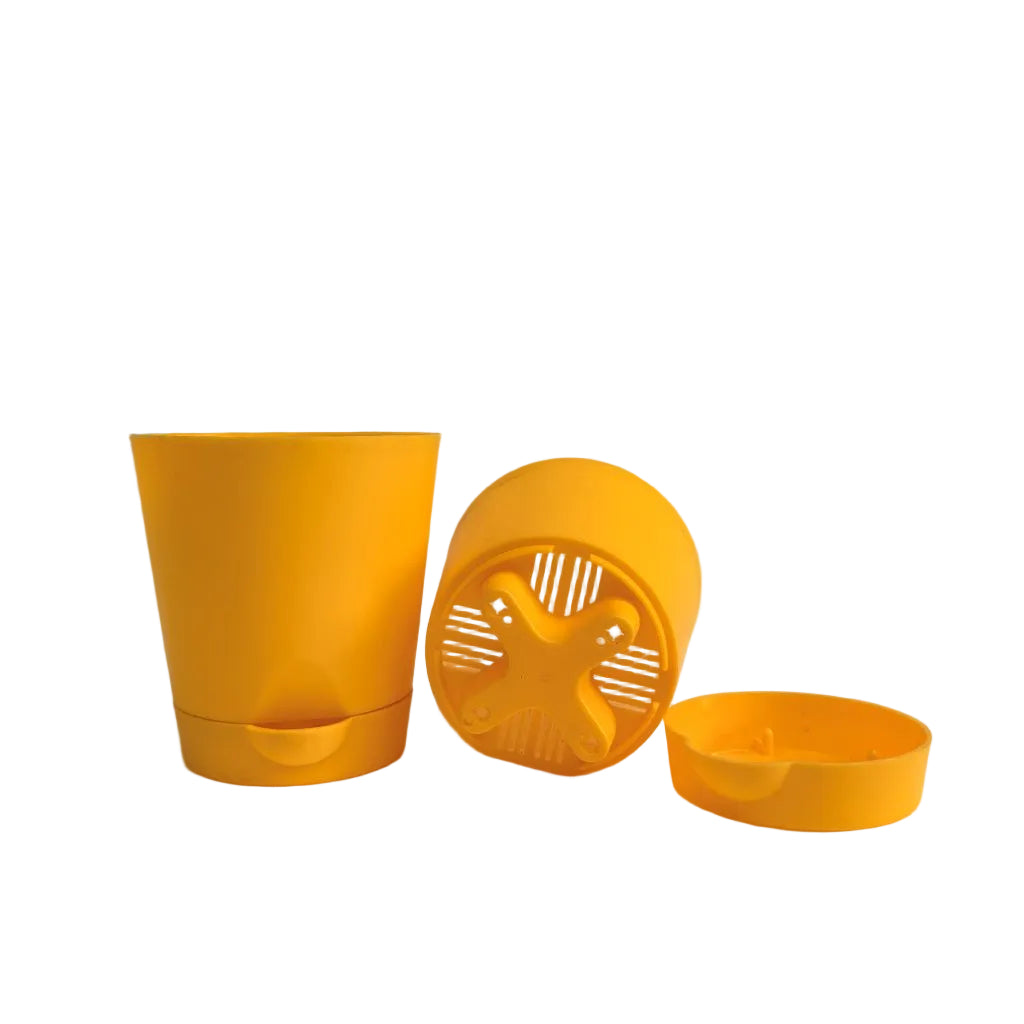 Krish 10 Yellow Self Watering Planter-Set of 4 - myBageecha
