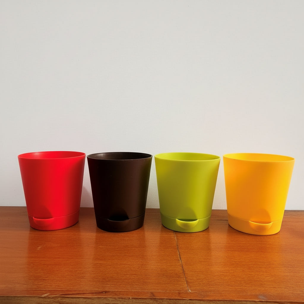 Krish 10 Self Watering Planter-Set of 4_Multicolor-myBageecha