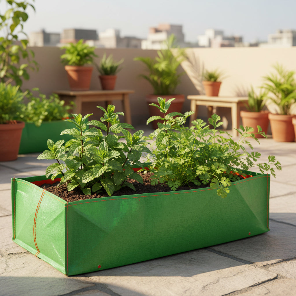 Large HDPE UV Grow Bags 24 x 12 x 6 Inch (Herbs)