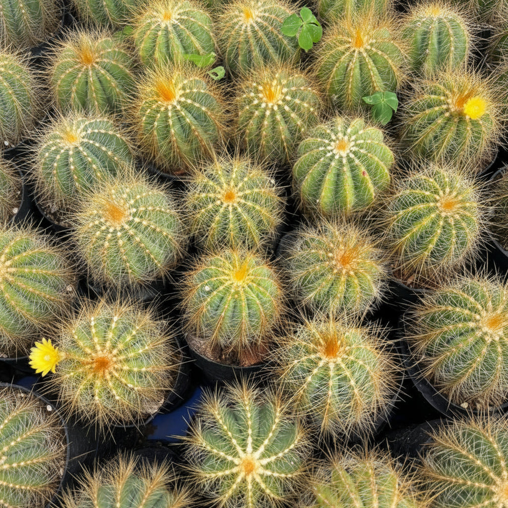Cluster of Notocactus Magnificus Balloon Cactus Plant