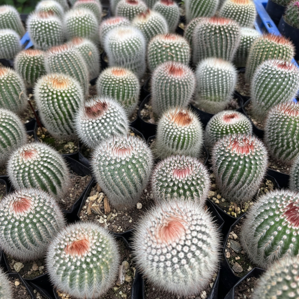 Cluster of Notocactus scopa f. xicoi Silver Ball Cactus Plant-myBageecha