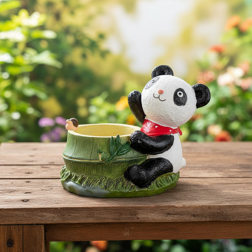 Panda sitting on the Well Resin -myBageecha