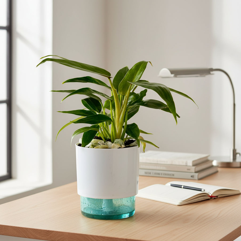 Philodendron Diflexum Plant with self watering pot-myBageecha