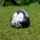 Miniature Plump Penguin Playing Keyboard Decor