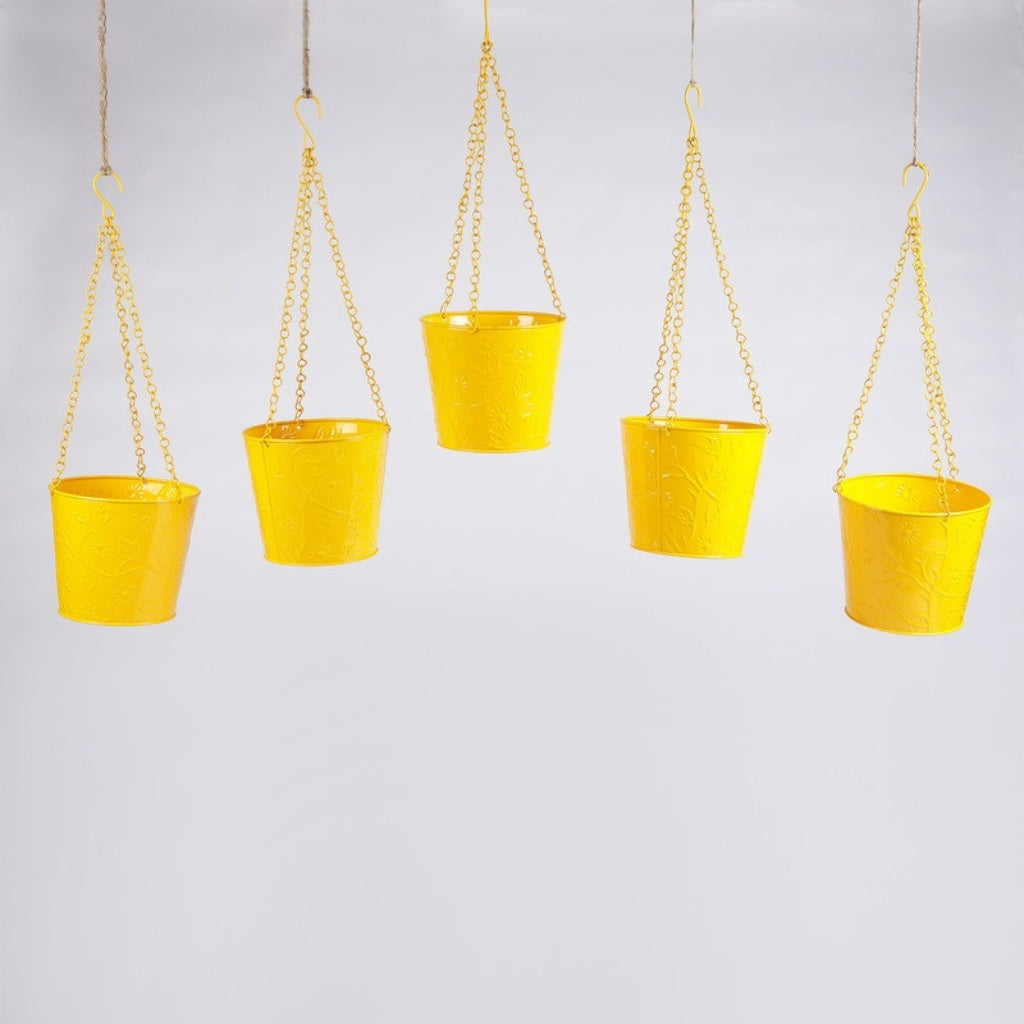 Set of Five Metal Hanging Bucket - myBageecha