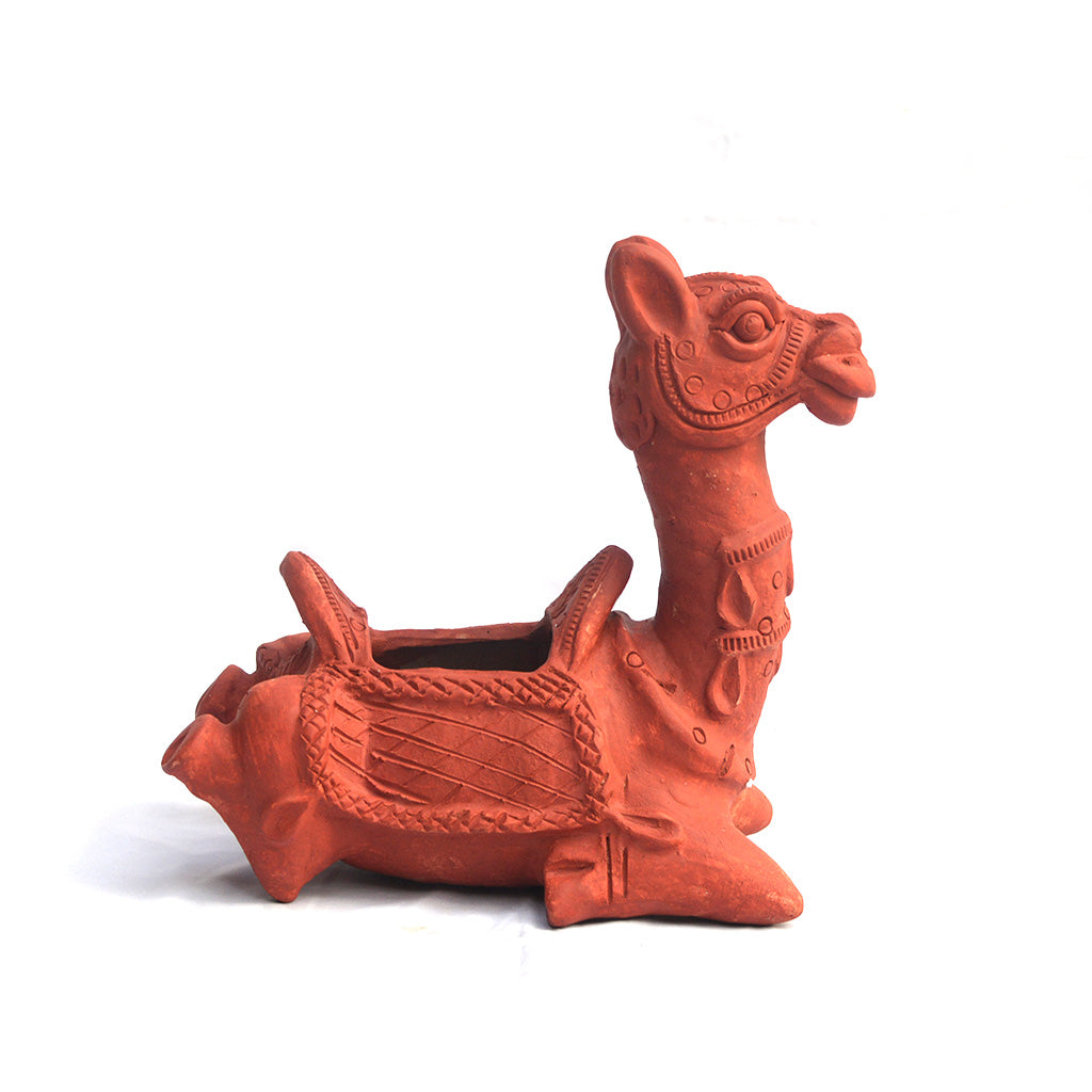 Terracotta Sitting Camel Planter