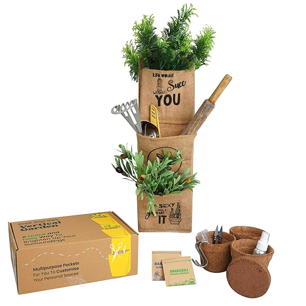 Triple Pocket Multi-Purpose Vertical Gardening Kits - myBageecha