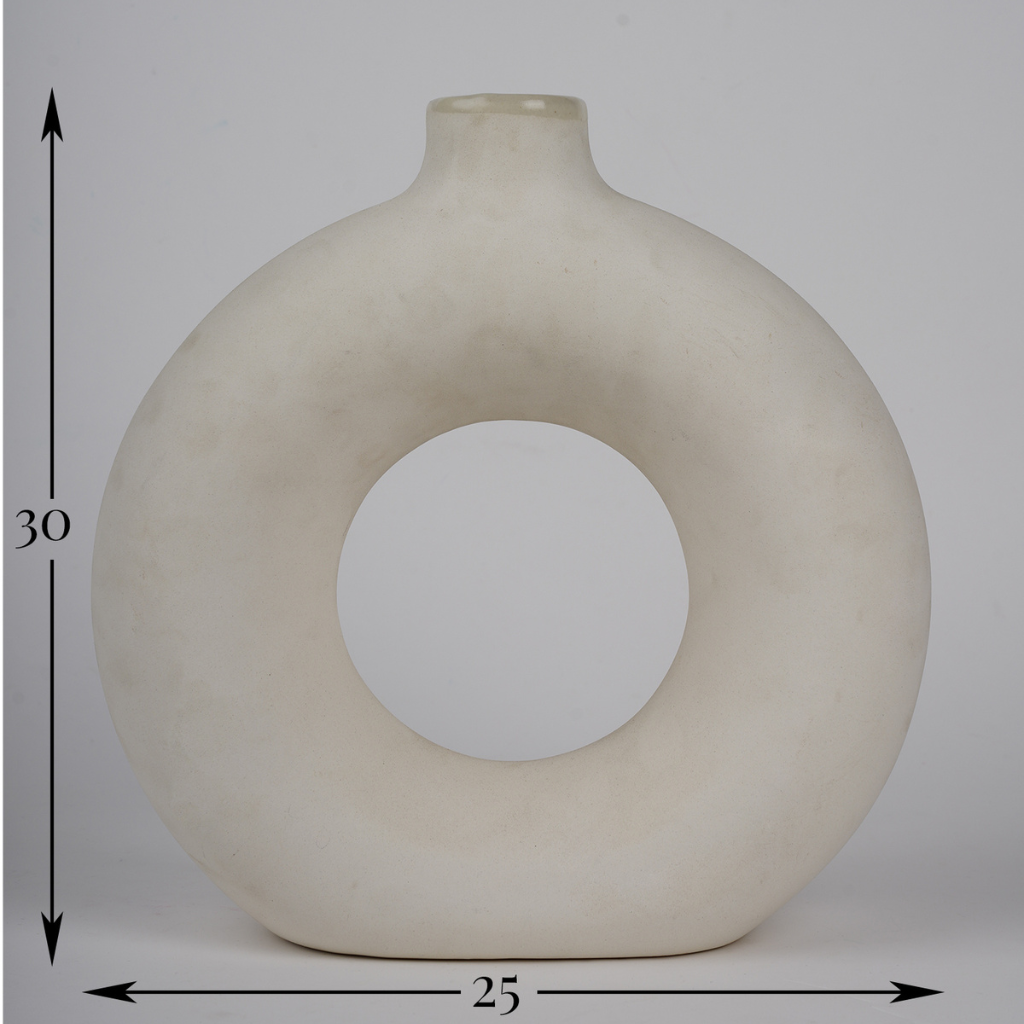 Donuts Vase Off White