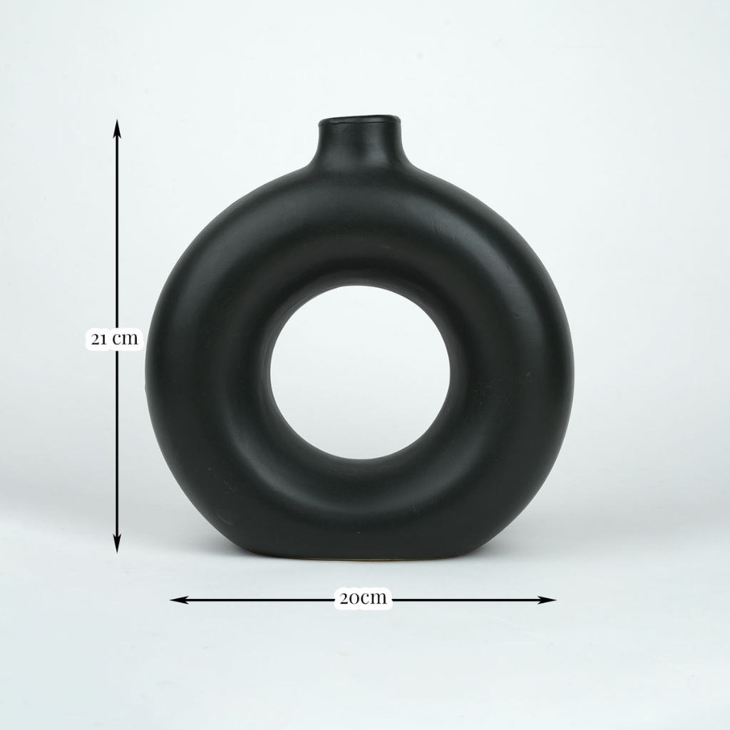 Donuts Vase Black