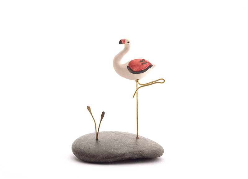 Pebble Decor - Flamingo (Resting) 1
