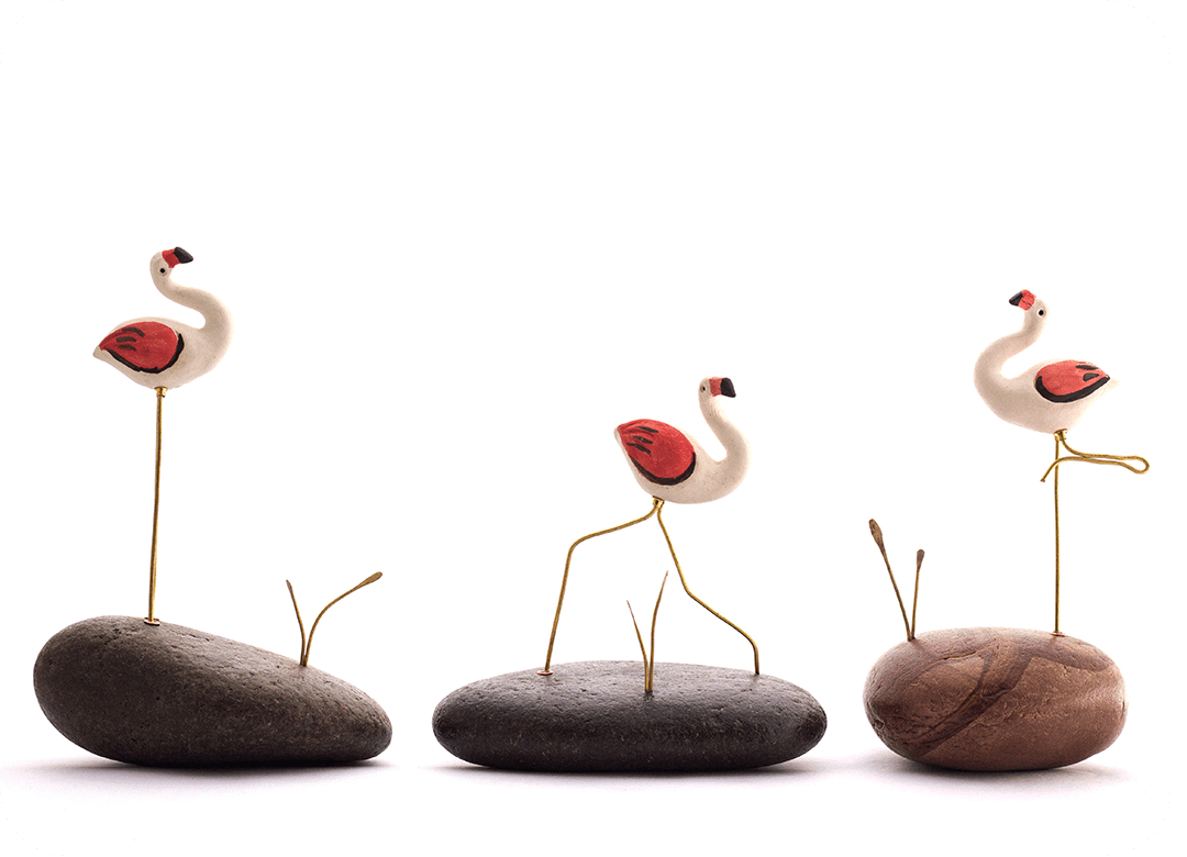 Pebble Decor - Flamingo (Set of 3) - myBageecha