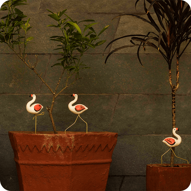 Plant Poker Flamingo (Walking) Garden Stick 1 pc