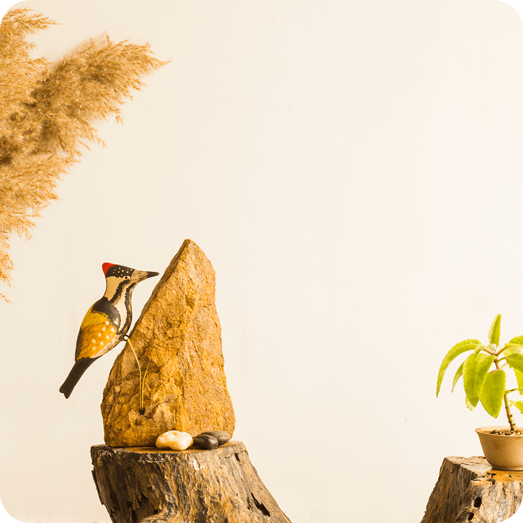 Exotic Woodpecker Stone Base Table Tops - myBageecha