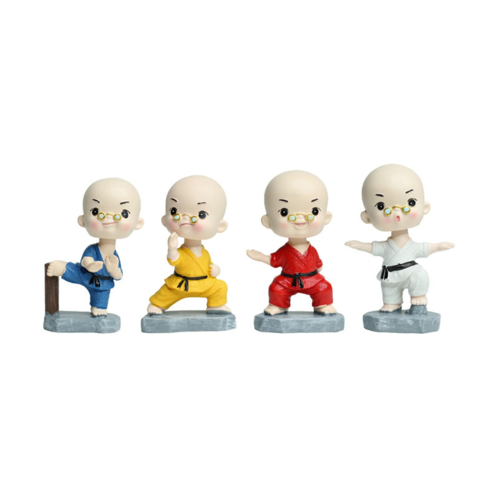 Miniature Karate Monk Set of 4 Decor - myBageecha