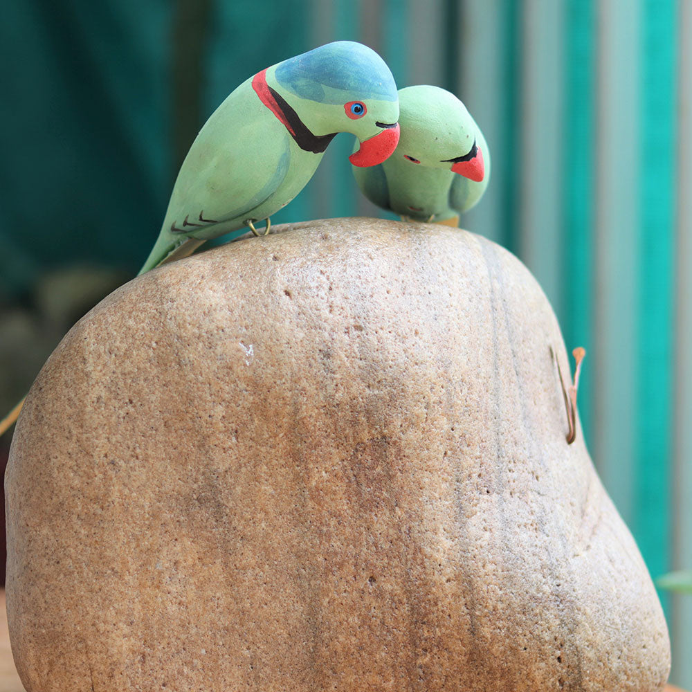 Exotic Indian Parakeet Stone Base Table Tops - myBageecha
