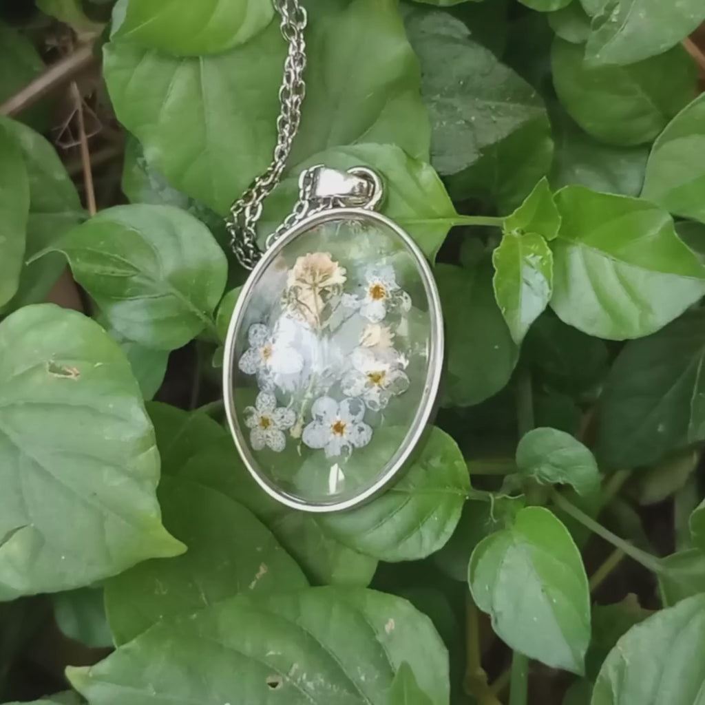 Contemplating Constellation Real Dried Flower Necklace