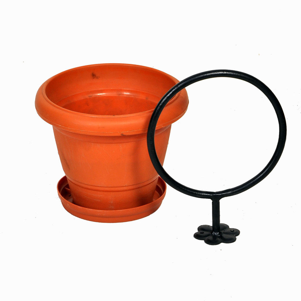 Wall Mounted Flower Pot Holder With Pot Garden Essentials myBageecha - myBageecha