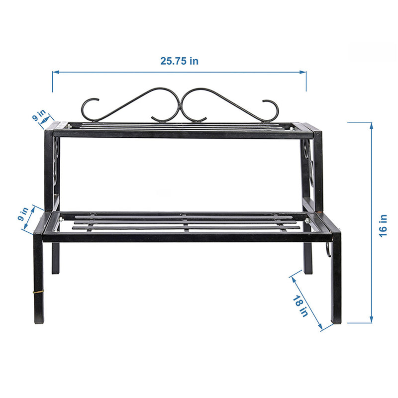 2 Tier Step Metal Stand