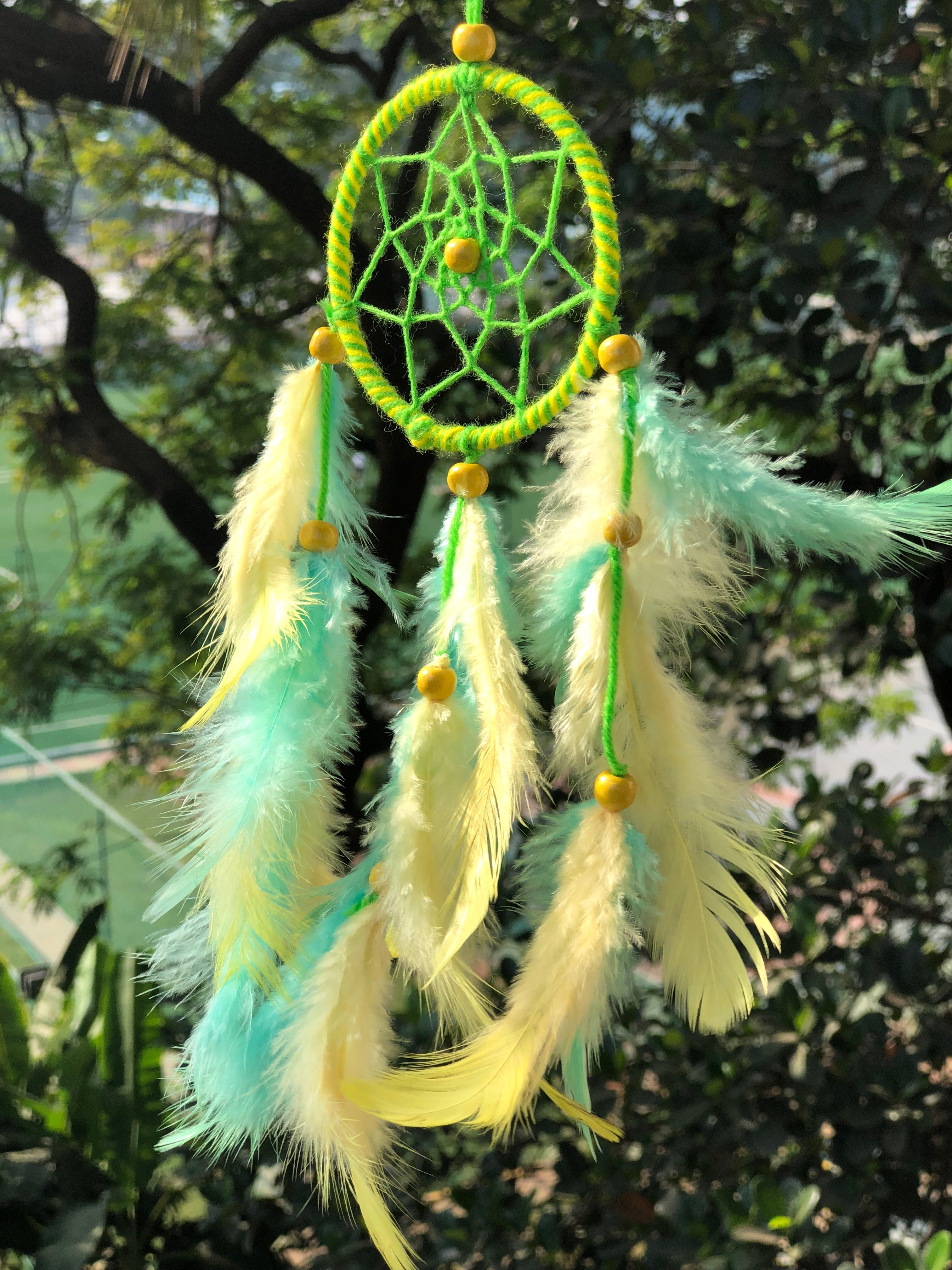 Multi Colour Pack of 3 Car Hanging Dream Catcher - myBageecha