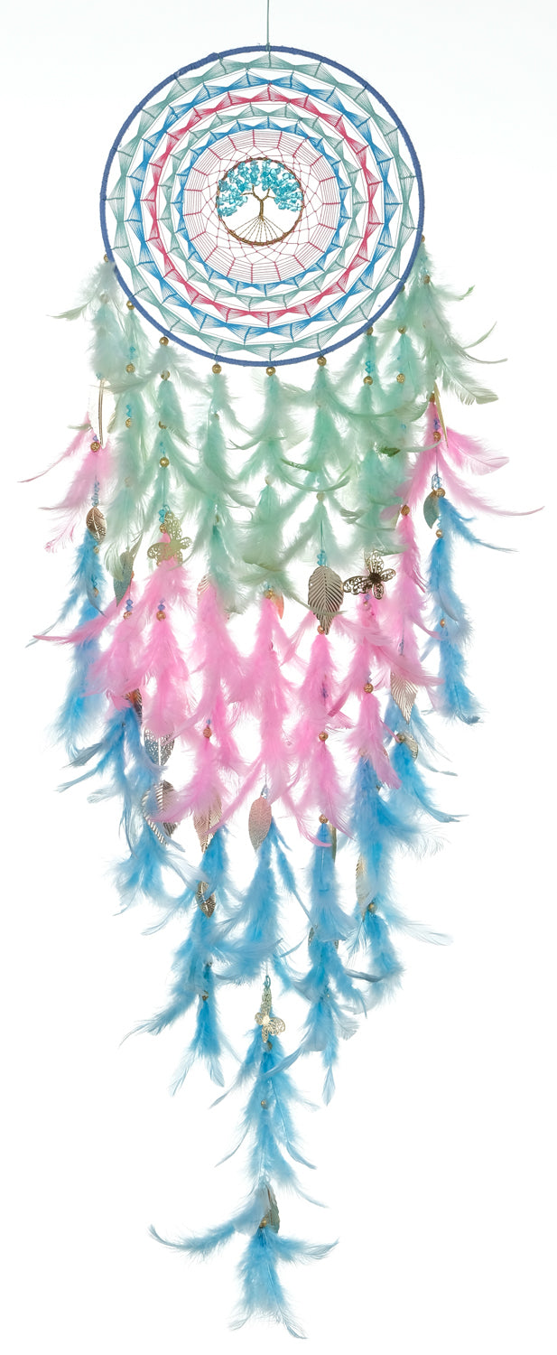 Large Pastel Healing Tree Wall Hanging  Dream Catcher - myBageecha