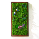 A Vivid Thicket Moss Frame with Dark Wood