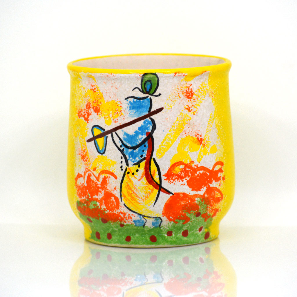 Abstract Krishna Ceramic Pot - myBageecha