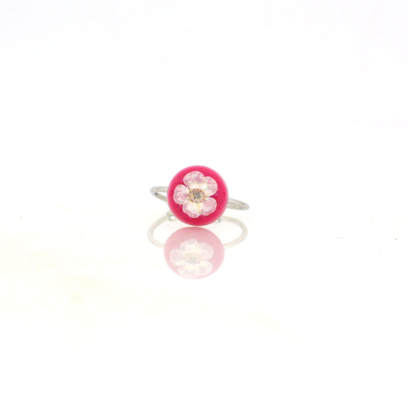 Aromatic Morganite Real Dried Flower Ring
