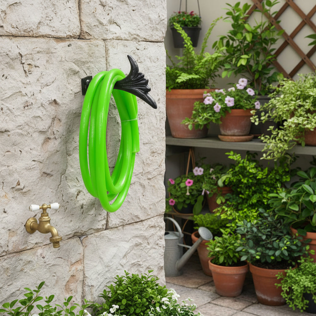 Cast Iron Garden Hose Holder in Balcony garden- myBageecha