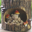 Cute Bear Family in Treehouse Resin Succulent Pot