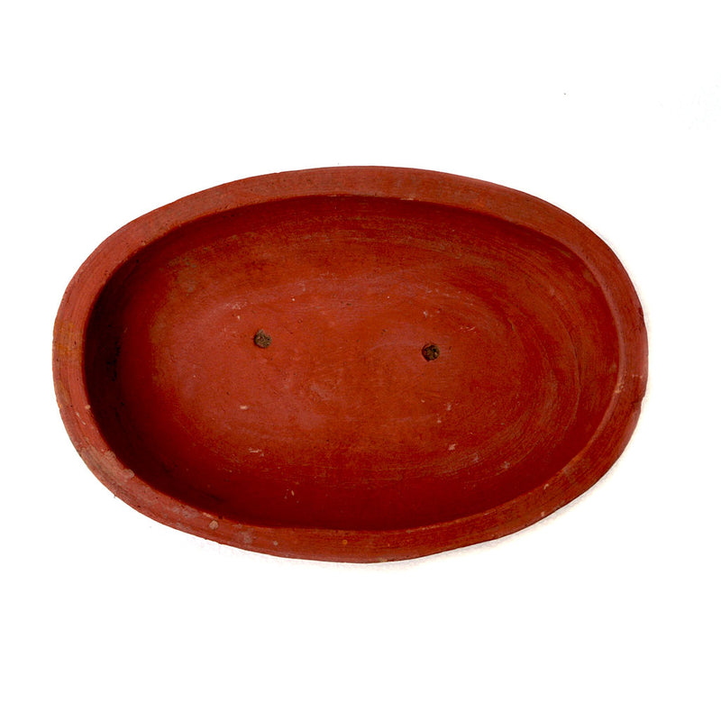 Set of 2 Plain Oval Terracotta Pot
