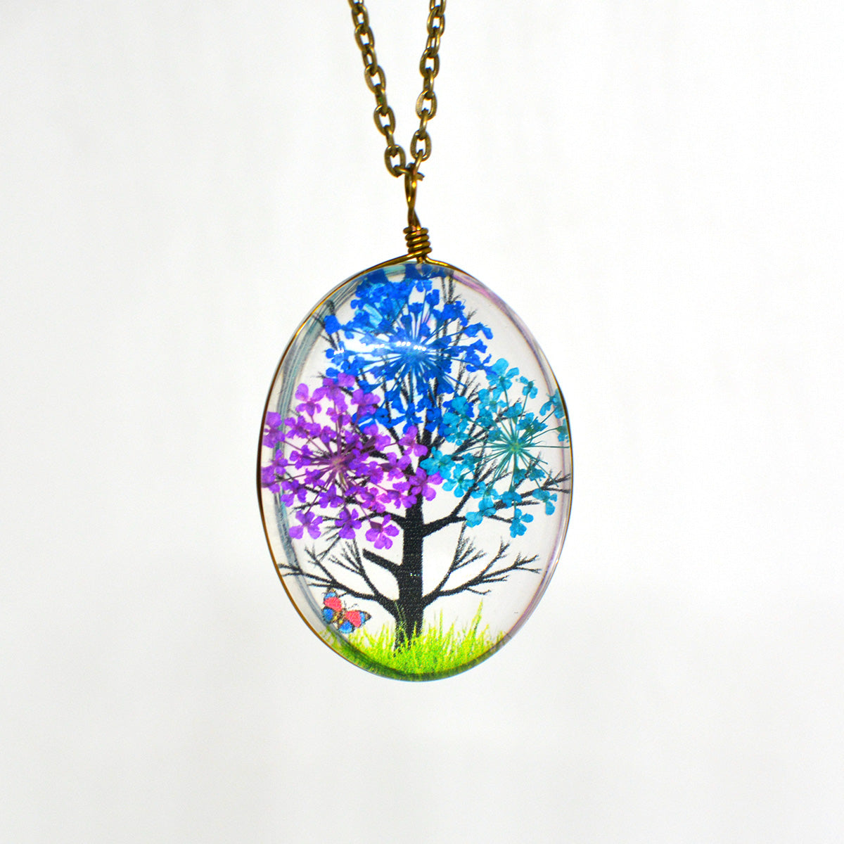 Eternal Spring Real Dried Flower Necklace - myBageecha