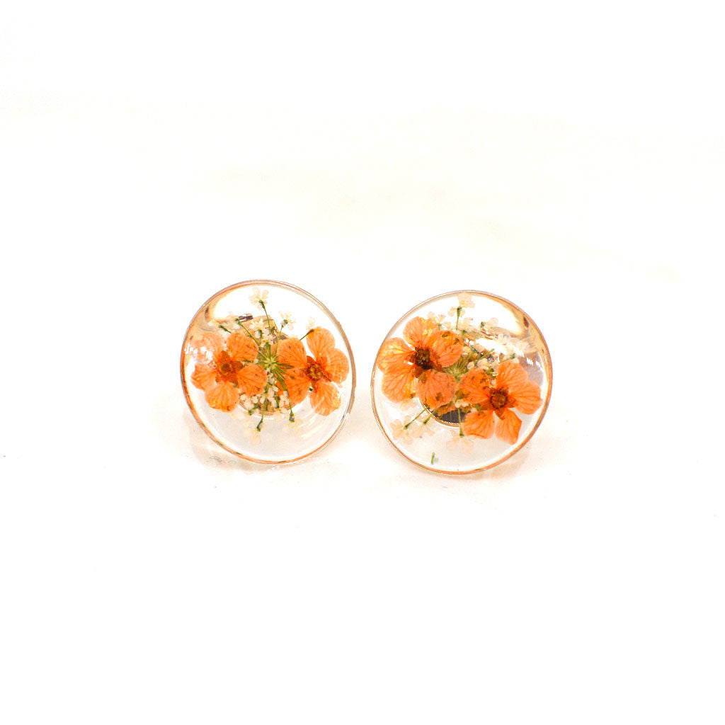 Fire Blossoms Real Dried Flower Earrings - myBageecha