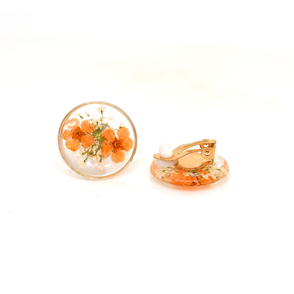 Fire Blossoms Real Dried Flower Earrings - myBageecha