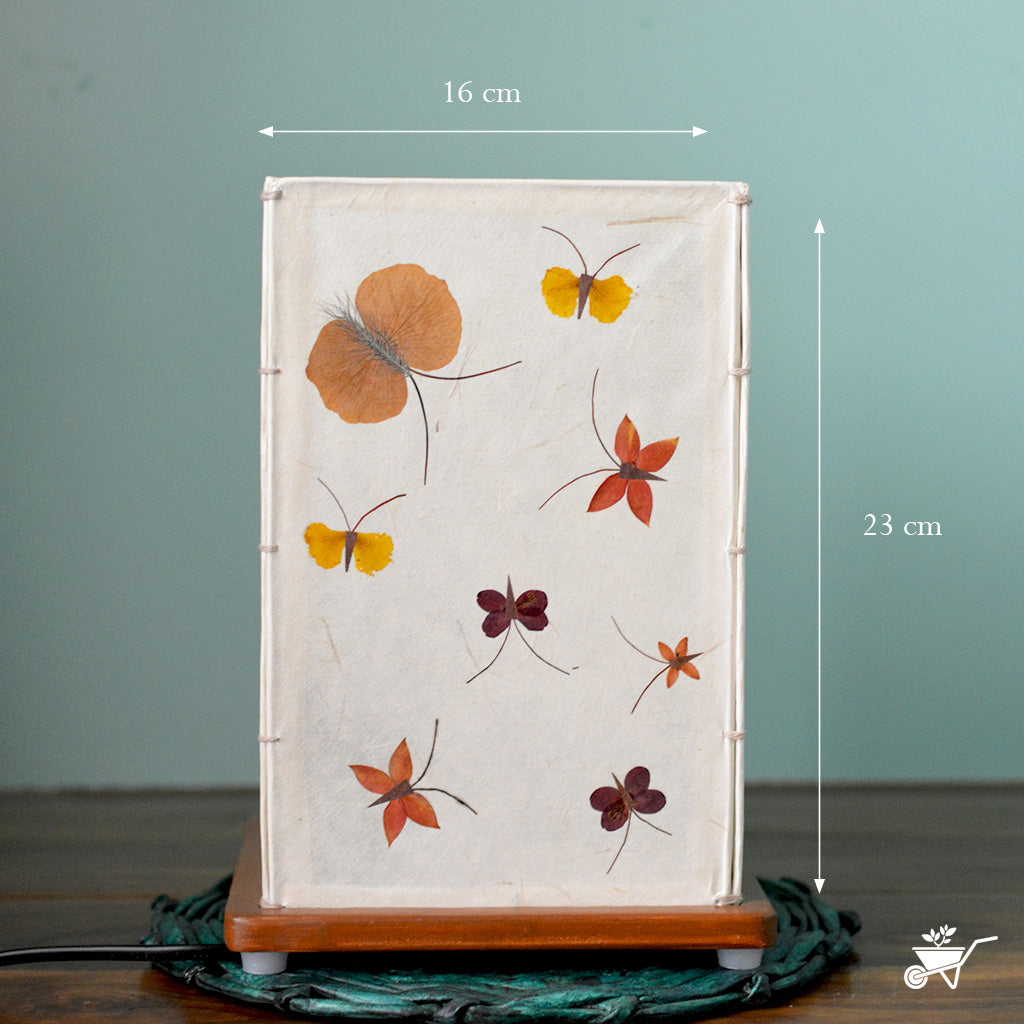 Fluttering Cluster Pressed Flower Lampshade - myBageecha