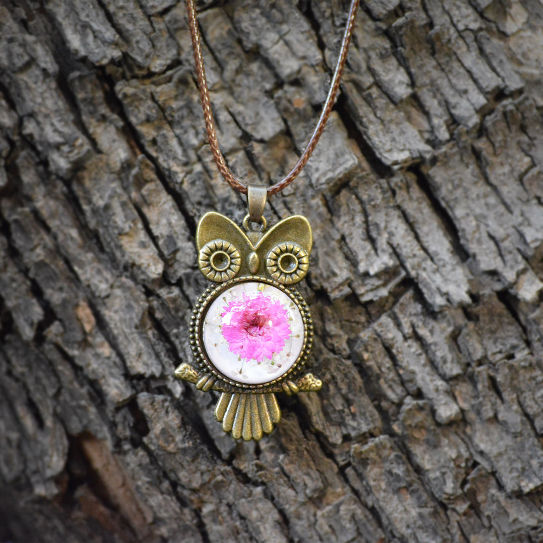Giggle and Hoot Real Dried Flower Necklace - myBageecha