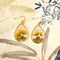 Glittering Sun Real Dried Flower Earrings