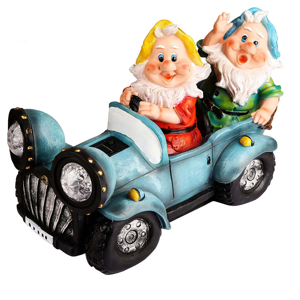 Gnomes Driving Car Solar Light - myBageecha