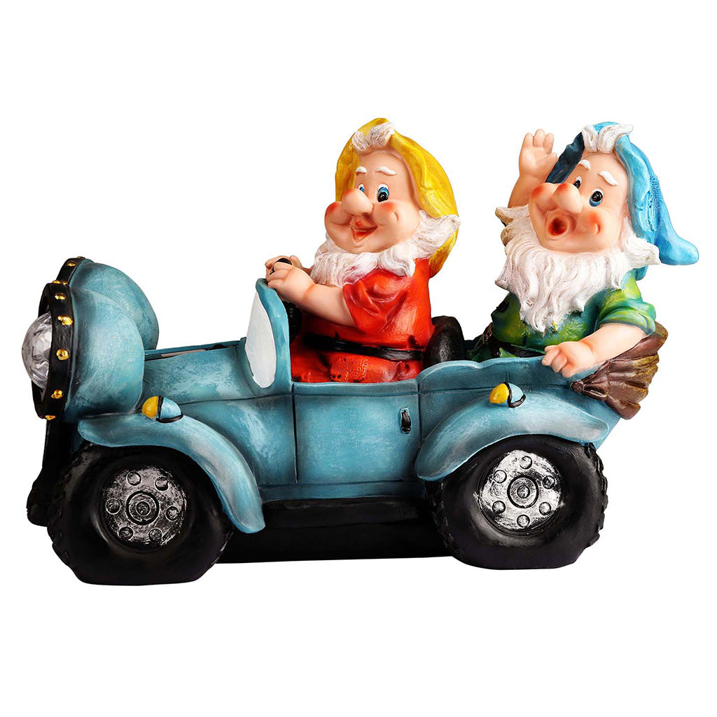 Gnomes Driving Car Solar Light - myBageecha