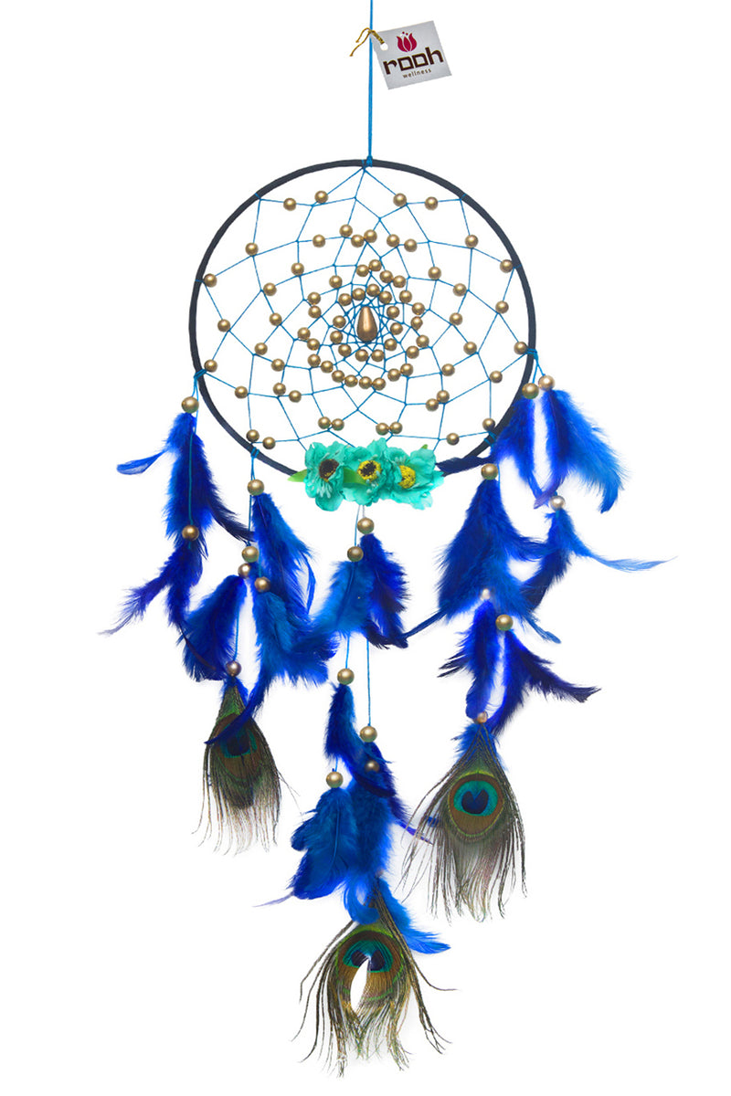 Dream Catcher Royal Peacock With Flowers