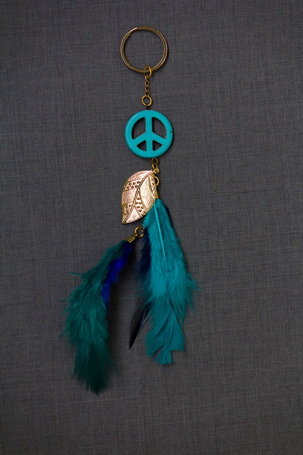 Dream Catcher Keychain  Peace Blue Green - myBageecha