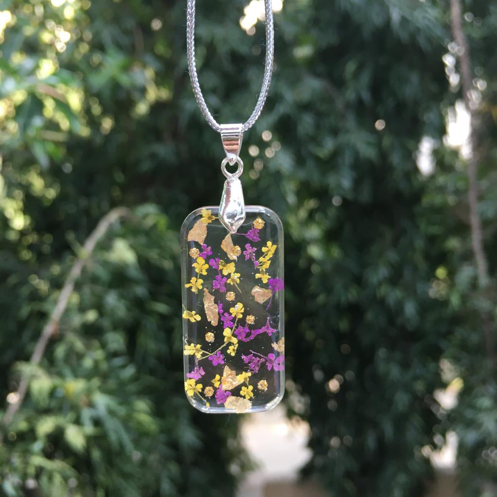 Floral Galaxy Real Dried Flower Necklace - myBageecha