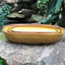 Set of 3  Chiselled Bonsai Ceramic Tray