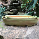 Set of 3  Chiselled Bonsai Ceramic Tray